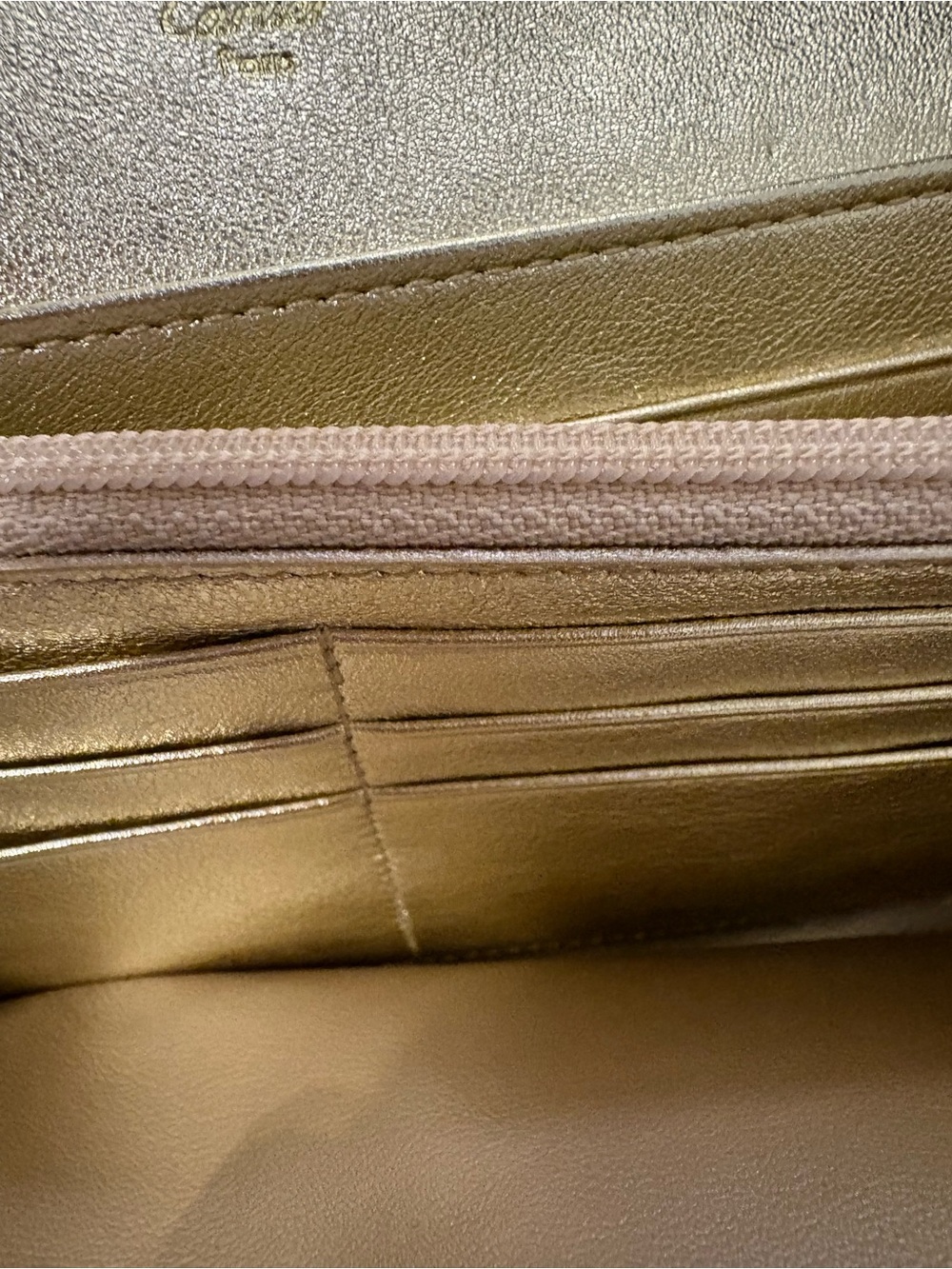 Cartier Metallic Gold Evening Clutch Wallet with Bar Clasp - Picture 6 of 16